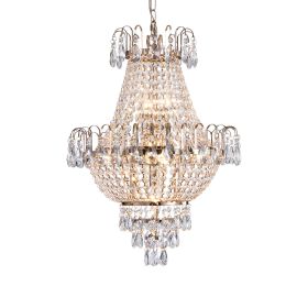 Gold Crystal Chandeliers,Large Contemporary Luxury Ceiling Lighting for Living Room Dining Room Bedroom Hallway (Color: As pic)